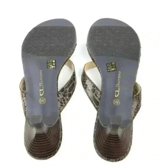 New CL Laundry Heels Sz 9 40 Jita Snakeskin Print - Picture 6 of 8